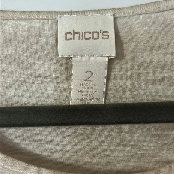 Chico's Beige Lace Detail Women's Top - Picture 2 of 10